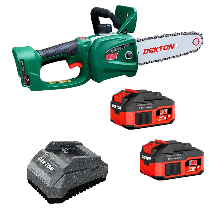 Máy cưa xích Dekton M21-CS08BL dùng pin 21V, chiều dài lam 200mm