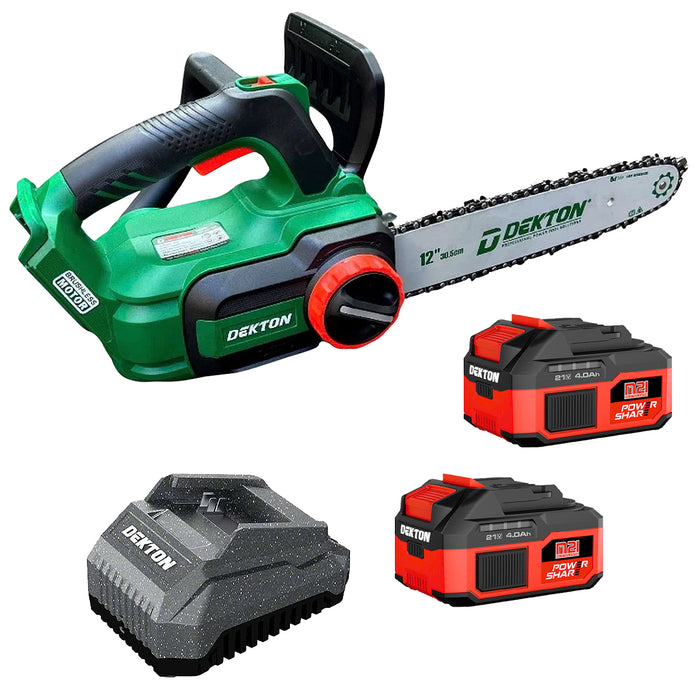 Máy cưa xích Dekton M21-CX12BL dùng pin 21V, chiều dài lam 12 inch (300mm)