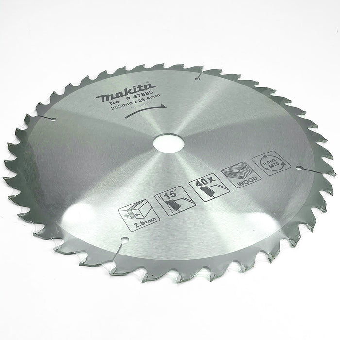 Lưỡi cưa gỗ TCT Makita dòng sản phẩm kinh tế, đường kính 255mm, số răng từ 40-60, lỗ cốt 25.4mm dùng cho máy cưa đĩa ( Cấp 2 sao )