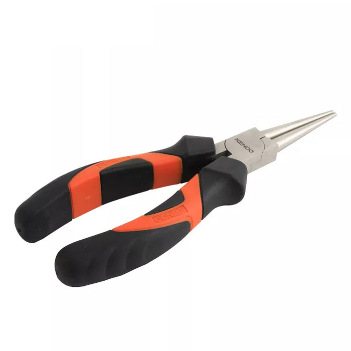 Kìm nhọn mũi tròn Kendo 10601 dài 6 inch (160mm) vật liệu thép carbon mạ nickel