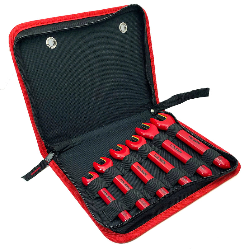 Bộ 6 chìa khóa miệng cách điện cao cấp TOLSEN V83606, thép CrV, tay cầm nhúng 2 lớp