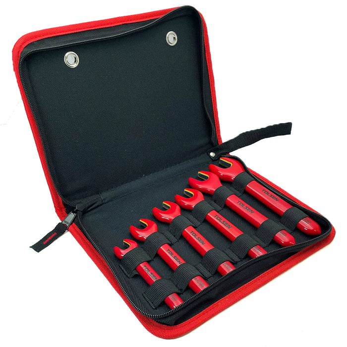 Bộ 6 chìa khóa miệng cách điện cao cấp TOLSEN V83606, thép CrV, tay cầm nhúng 2 lớp