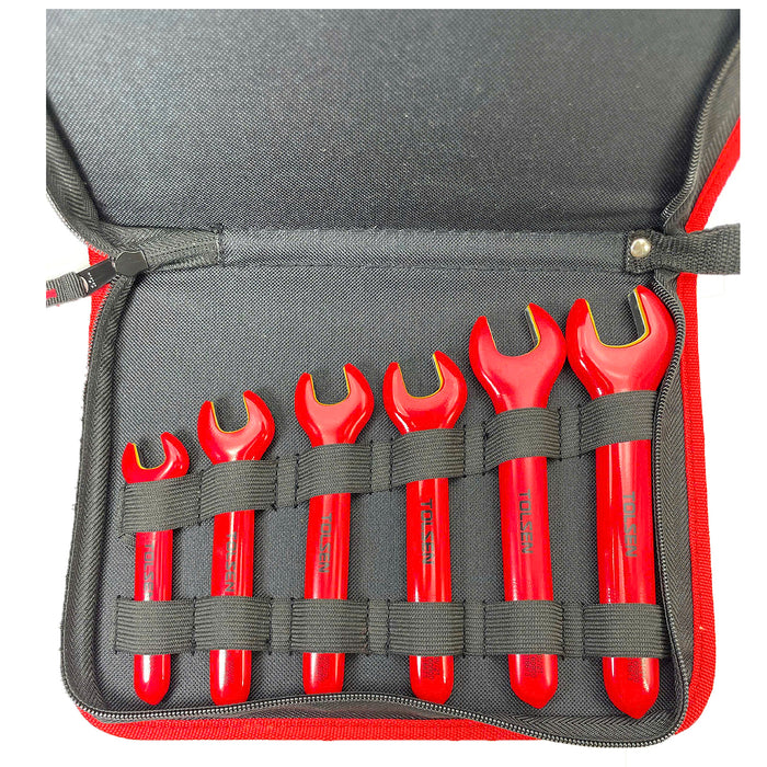 Bộ 6 chìa khóa miệng cách điện cao cấp TOLSEN V83606, thép CrV, tay cầm nhúng 2 lớp