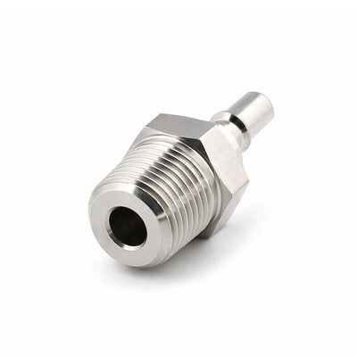 Đầu nối nhanh Micro Cupla PM-Type (Plug) MC-10PM SUS chất liệu Inox, kiểu kết nối ren ngoài Rc 1/8