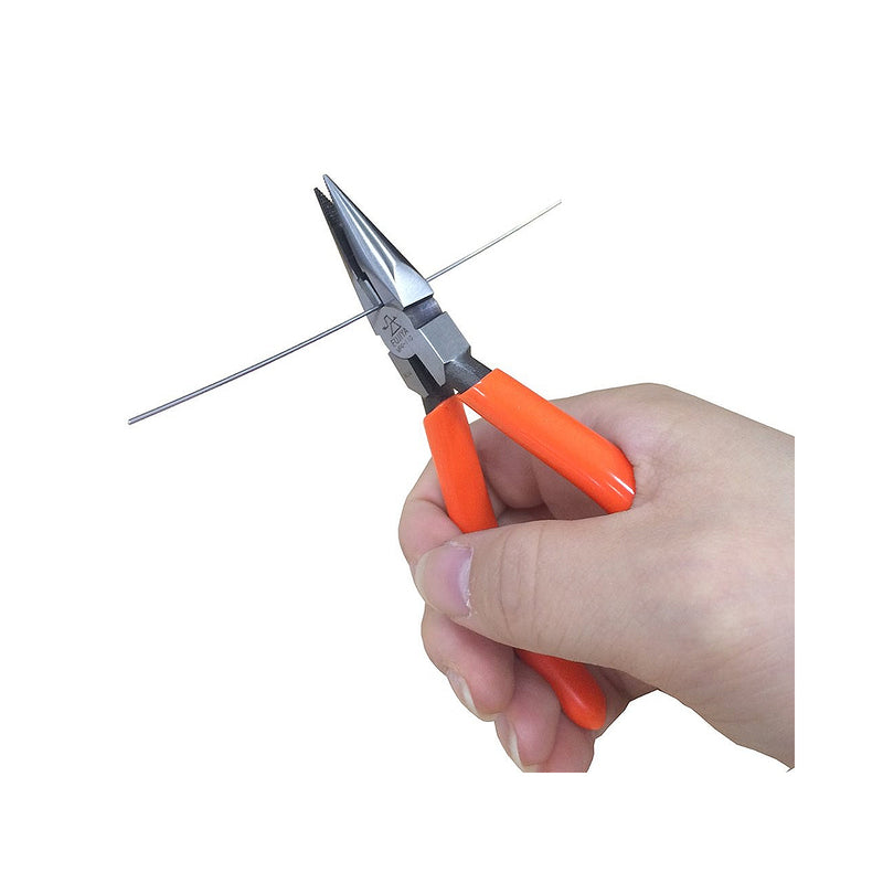 Kìm nhọn mini mũi ngắn 110m (4.5 inch) Fujiya MP9A-110, có lò xo trợ lực. Tiêu chuẩn RoHS. Xuất xứ Nhật Bản