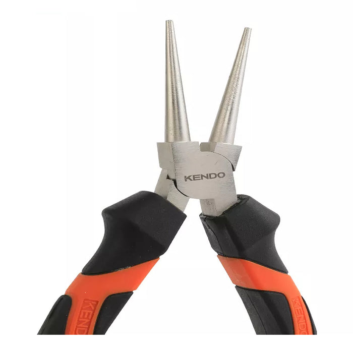 Kìm nhọn mũi tròn Kendo 10601 dài 6 inch (160mm) vật liệu thép carbon mạ nickel