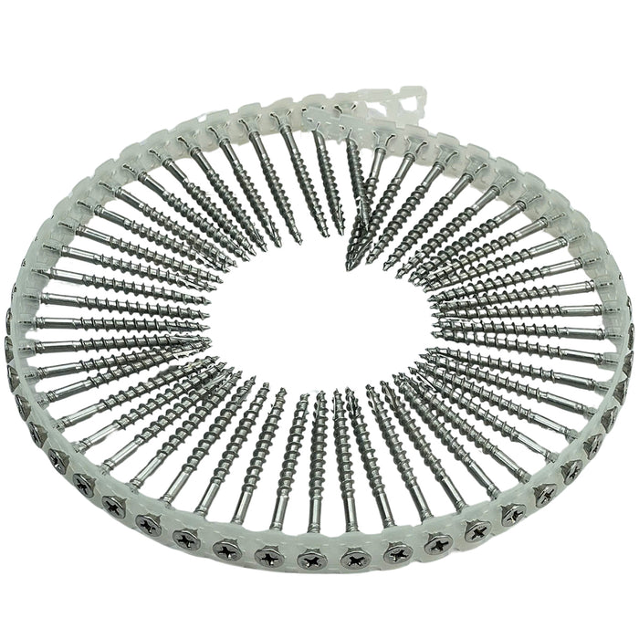 Hộp 1000 vít cuộn, chất liệu Inox Makita F-32483 dùng cho ván ép, gỗ mềm kích thước PH2 chiều dài 55mm