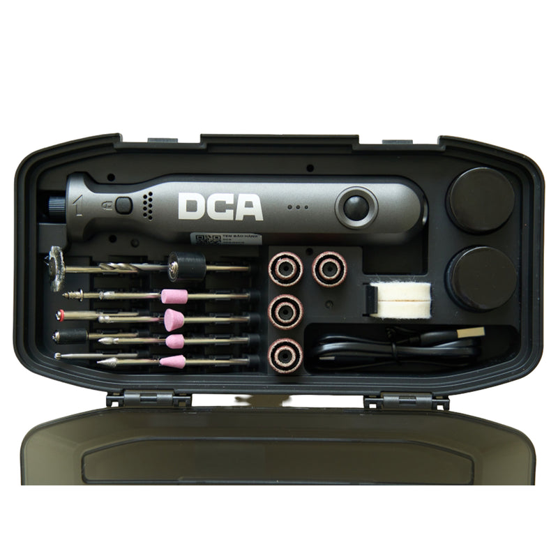 Máy mài khuôn mini DCA ADSJ0401E dùng Pin sạc 4A, công suất 12W