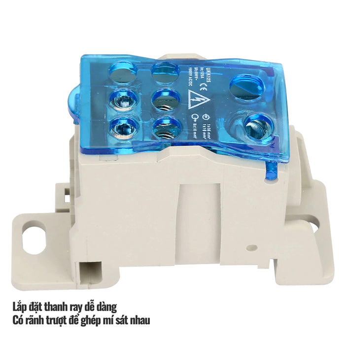 Hộp đấu nối cáp điện UKK, lắp thanh ray (DIN rail)