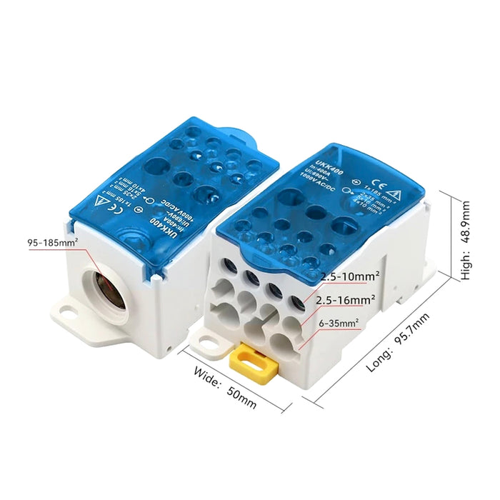 Hộp đấu nối cáp điện UKK, lắp thanh ray (DIN rail)