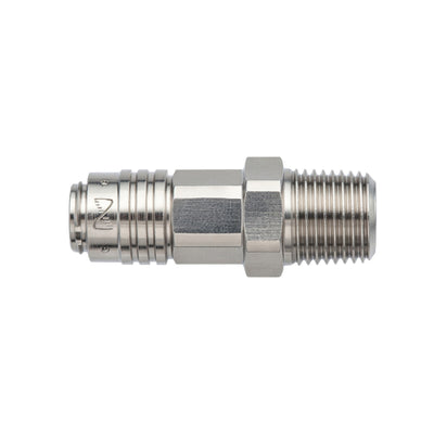 Đầu nối nhanh Micro Cupla SM-Type (Socket) MC-10SM SUS chất liệu Inox, kiểu kết nối ren ngoài Rc 1/8