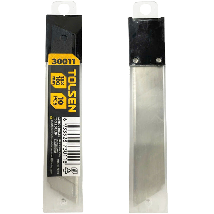 Bộ 10 lưỡi dao rọc giấy thép chất lượng cao 18x100mm TOLSEN 30011
