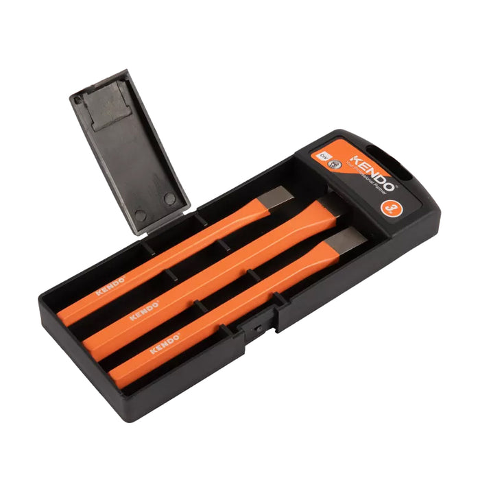 Bộ đục nguội đầu dẹp 3 chi tiết Kendo 26541