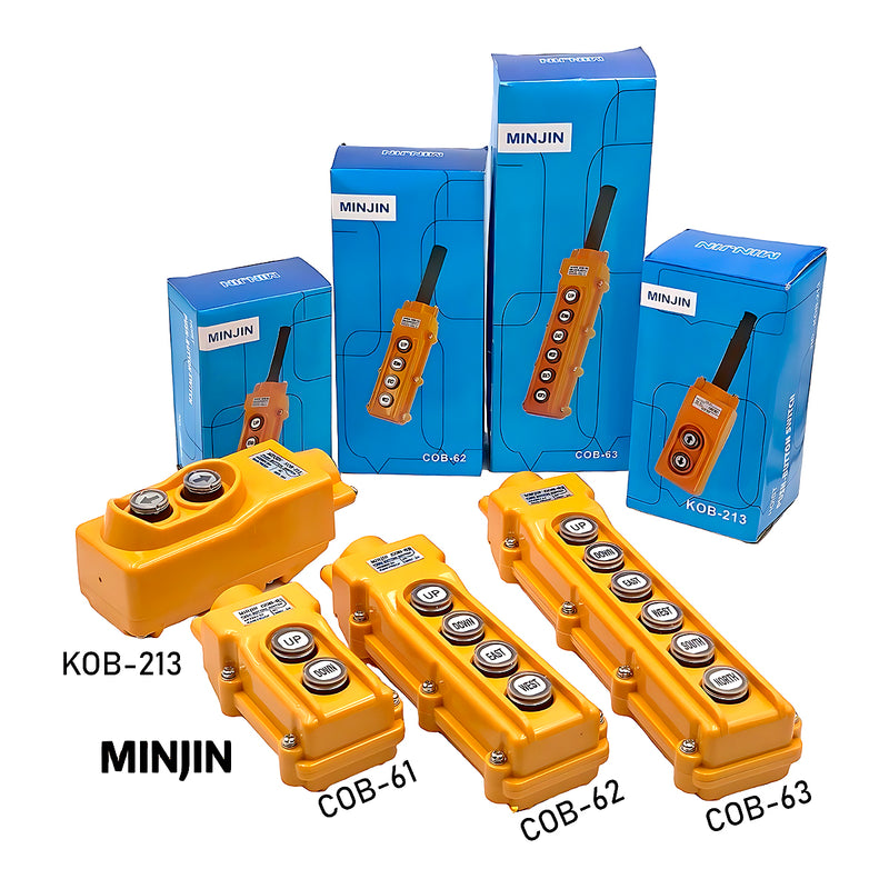 Công tắc bấm tời và điều khiển cẩu trục MINJIN, chống va đập và kháng nước, kháng bụi