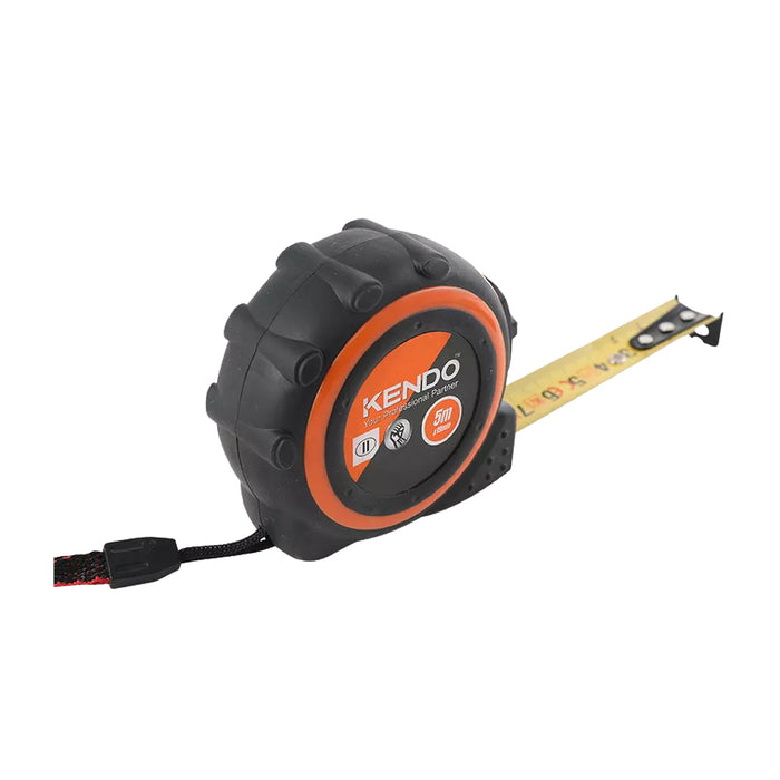 Thước cuộn thép hệ mét Kendo chiều dài từ 3m - 8m, độ chính xác MID II, có kẹp đeo thắt lưng