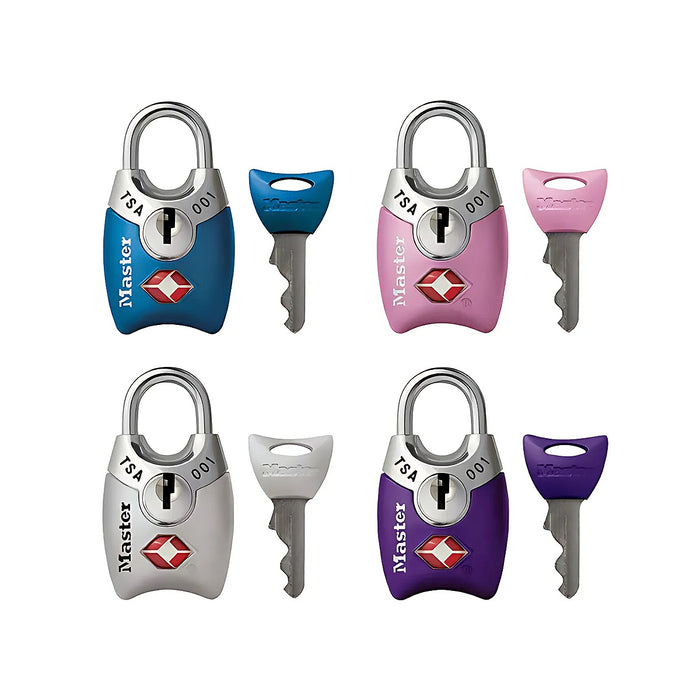 Bộ 2 ổ khóa mini Master Lock 4689T cao cấp, đạt chuẩn TSA, thân khóa bằng kim loại được phủ sơn25mm