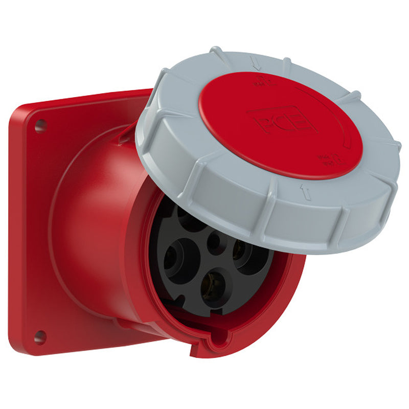 Ổ cắm công nghiệp PCE lắp âm, mặt thẳng, chịu tải cao từ 63A - 125A, 5 cực (3P+N+PE) điện áp 400V, kín nước tiêu chuẩn IP67