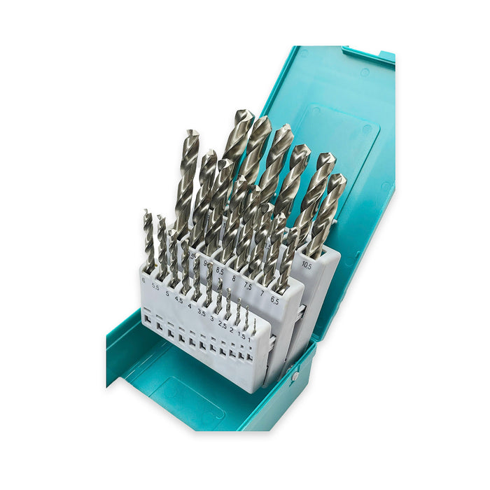 Bộ 25 mũi khoan sắt đuôi tròn TOTAL TACSD0251, kích thước từ 1-13mm