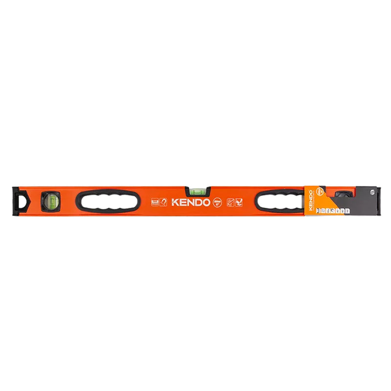 Thước thủy thân nhôm nguyên khối Kendo, có nam châm, kích thước từ 600mm - 1200mm