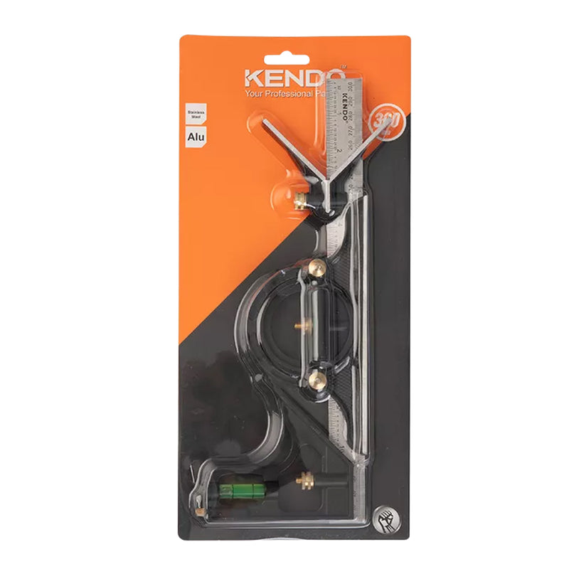 Thước thủy đo góc đa năng hệ mét và inch Kendo 35320, kích thước 12 inch (300mm)