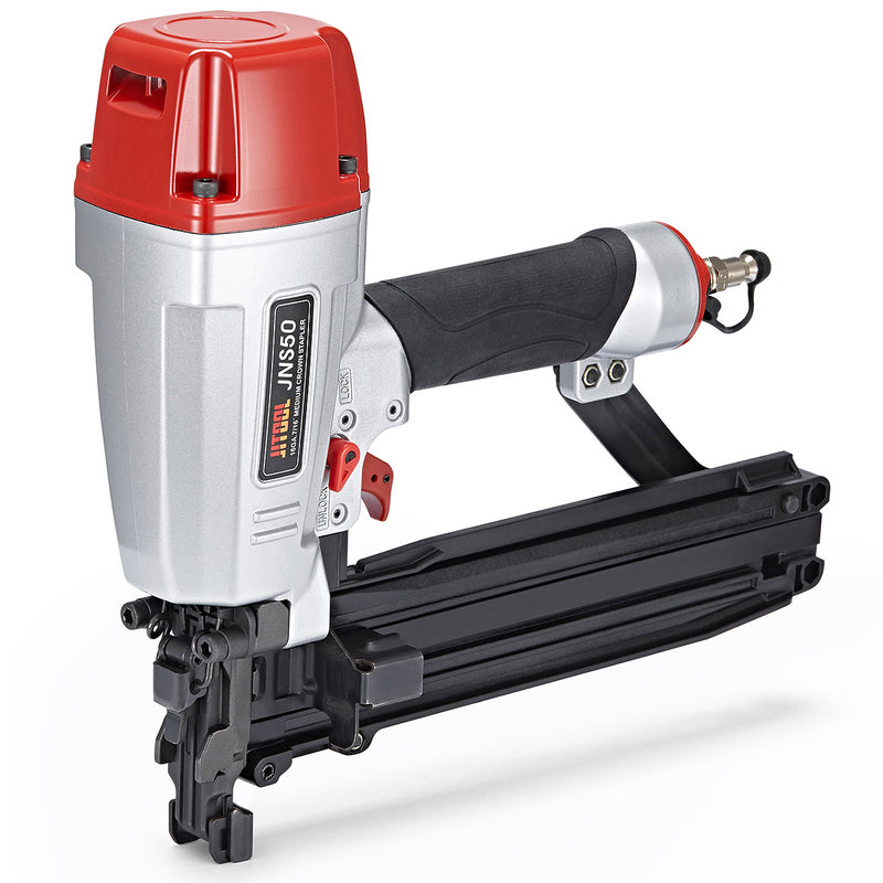 Máy bắn đinh U dùng khí nén JITOOL JNS50, kích thước đinh 25mm - 50mm (Chiều rộng đinh 11.1mm)