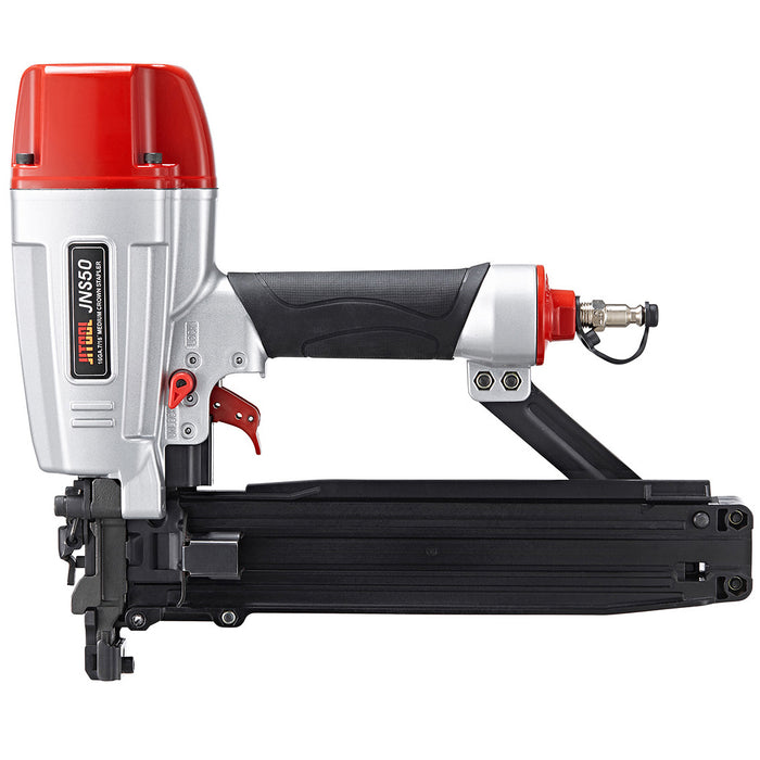 Máy bắn đinh U dùng khí nén JITOOL JNS50, kích thước đinh 25mm - 50mm (Chiều rộng đinh 11.1mm)