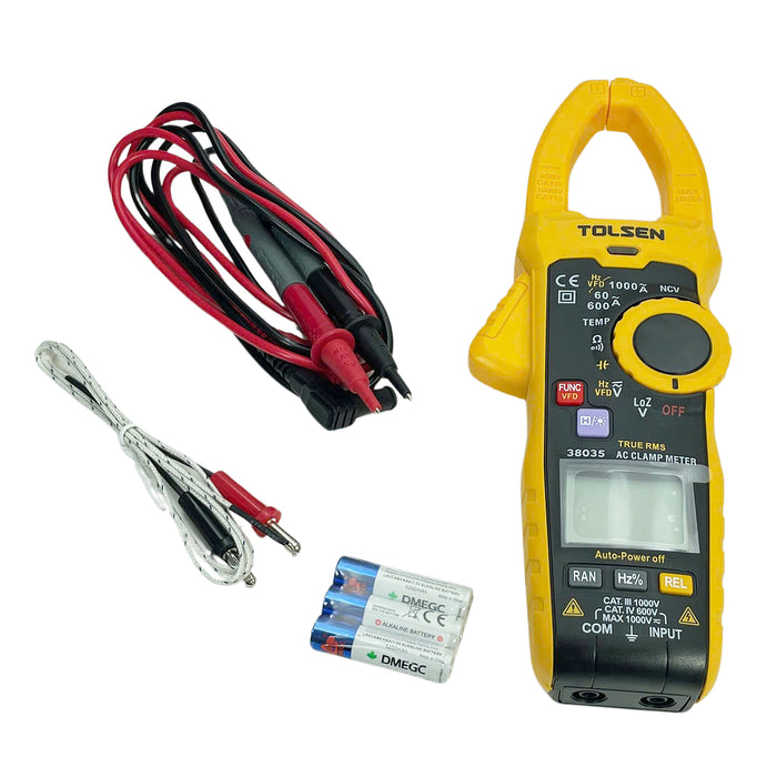 Đồng hồ kẹp đo AC kỹ thuật số công nghiệp 210x75.6x30mm TOLSEN 38035