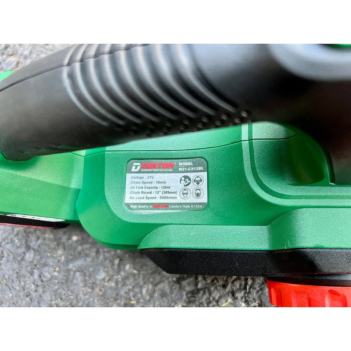 Máy cưa xích Dekton M21-CX12BL dùng pin 21V, chiều dài lam 12 inch (300mm)
