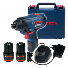 Mã số 06019F00K6: Thân máy + 2 Pin 12V 2.0Ah + 1 sạc GAL 12V-20 + vali