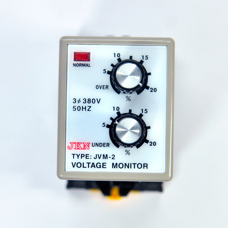 Jvm 2 Relay bảo vệ mất pha, nghịch pha, sụt áp và quá áp JKN JVM-2 đi kèm ch ...