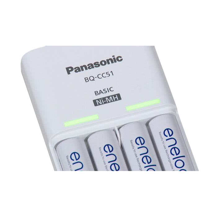 Bộ sạc pin tiêu chuẩn tự động ngắt Panasonic BQ-CC51, kèm 2 pin AA dung lượng 2000mAh