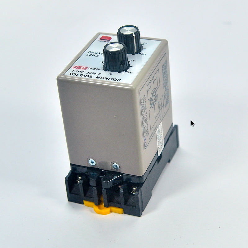 Jvm 2 Relay bảo vệ mất pha, nghịch pha, sụt áp và quá áp JKN JVM-2 đi kèm ch ...