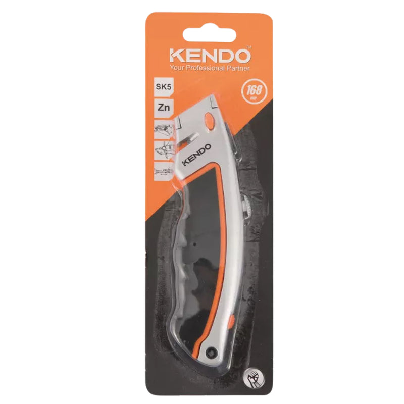 Dao rọc giấy đa năng Kendo 30940, kích thước 168mm, lưỡi dao thép SK5, thân hợp kim kẽm