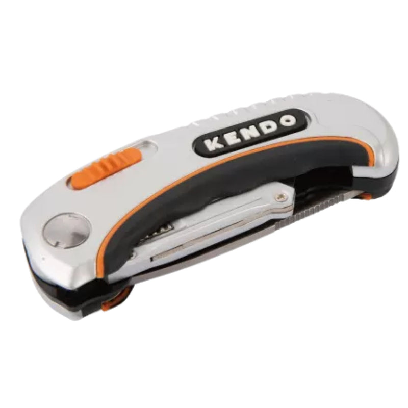 Dao gấp đa năng 2 trong 1 Kendo 30691, lưỡi dao thép SK5, thân hợp kim kẽm