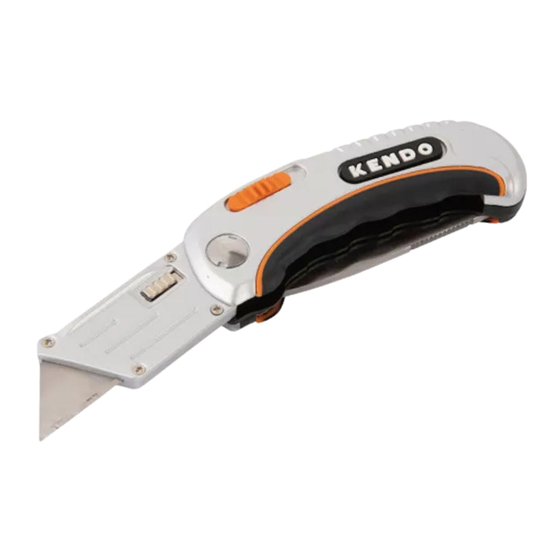 Dao gấp đa năng 2 trong 1 Kendo 30691, lưỡi dao thép SK5, thân hợp kim kẽm