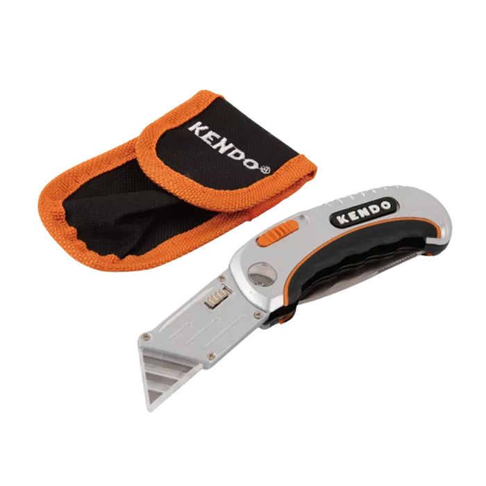 Dao gấp đa năng 2 trong 1 Kendo 30691, lưỡi dao thép SK5, thân hợp kim kẽm