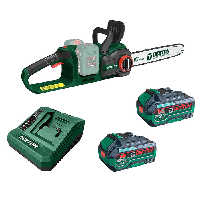 Máy cưa xích Dekton M21x2-CX16BL dùng pin 42V, chiều dài lam 16 inch (400mm)