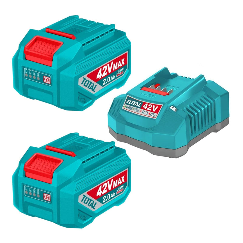 Bộ 02 Pin 42V dung lượng 2.0Ah kèm sạc nhanh Total TFBCPM20221