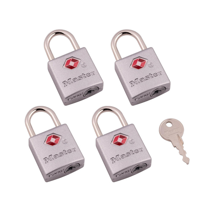 Bộ 4 ổ khóa mini Master Lock 4683Q cao cấp, thân khóa bằng kim loại nguyên khối 22mm