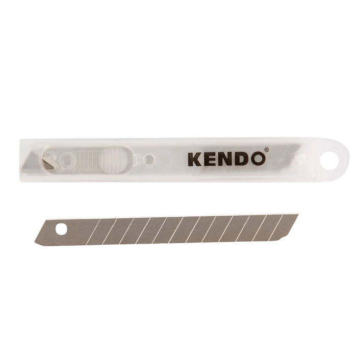 Hộp 10 lưỡi dao rọc giấy Kendo, chiều rộng từ 9mm - 18mm, lưỡi dao thép SK5