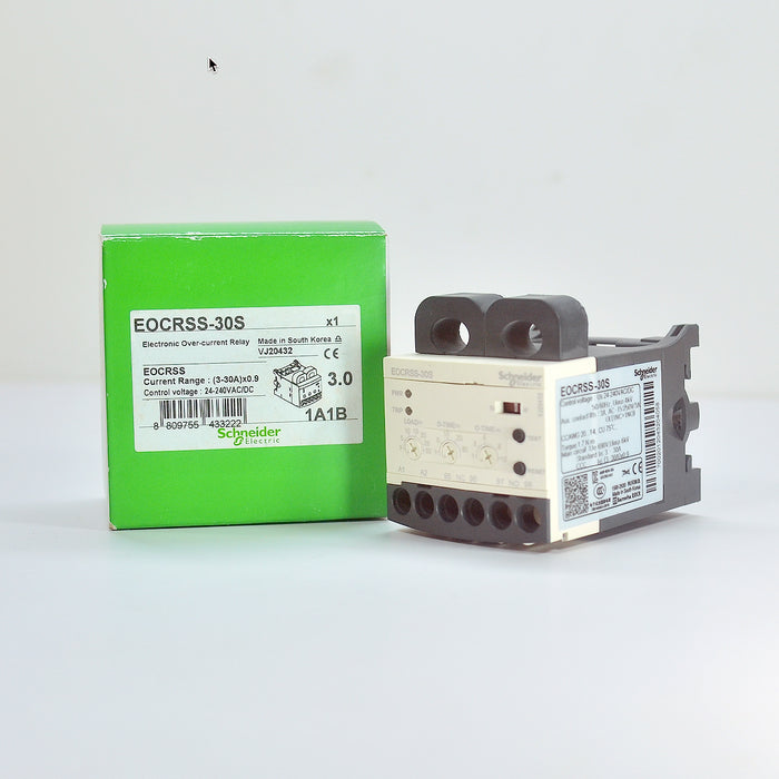 Relay điện tử Schneider EOCRSSS-30S bảo vệ quá dòng từ 3A - 30A, điện áp 24-240V/AC/DC