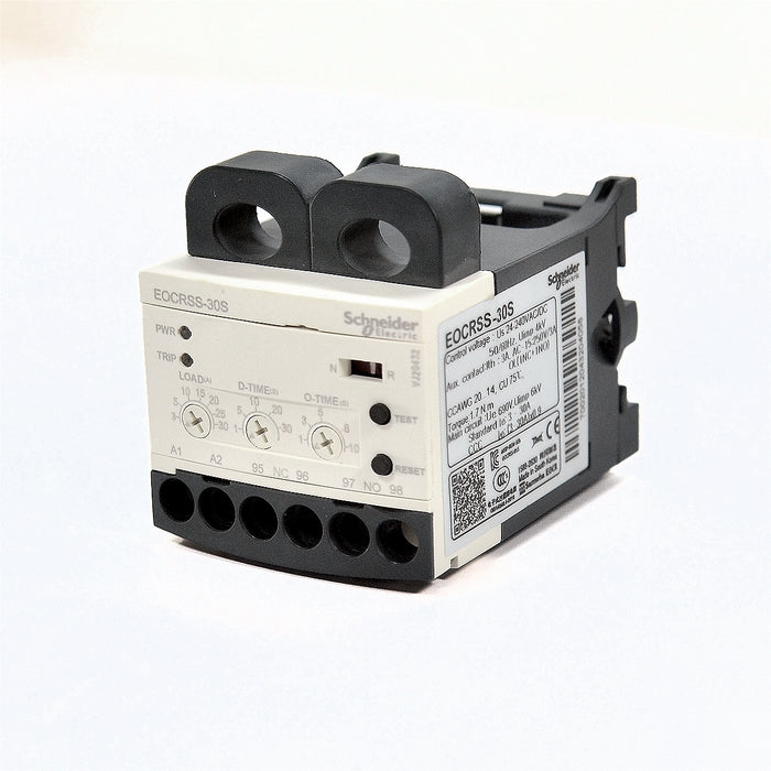 Relay điện tử Schneider EOCRSSS-30S bảo vệ quá dòng từ 3A - 30A, điện áp 24-240V/AC/DC