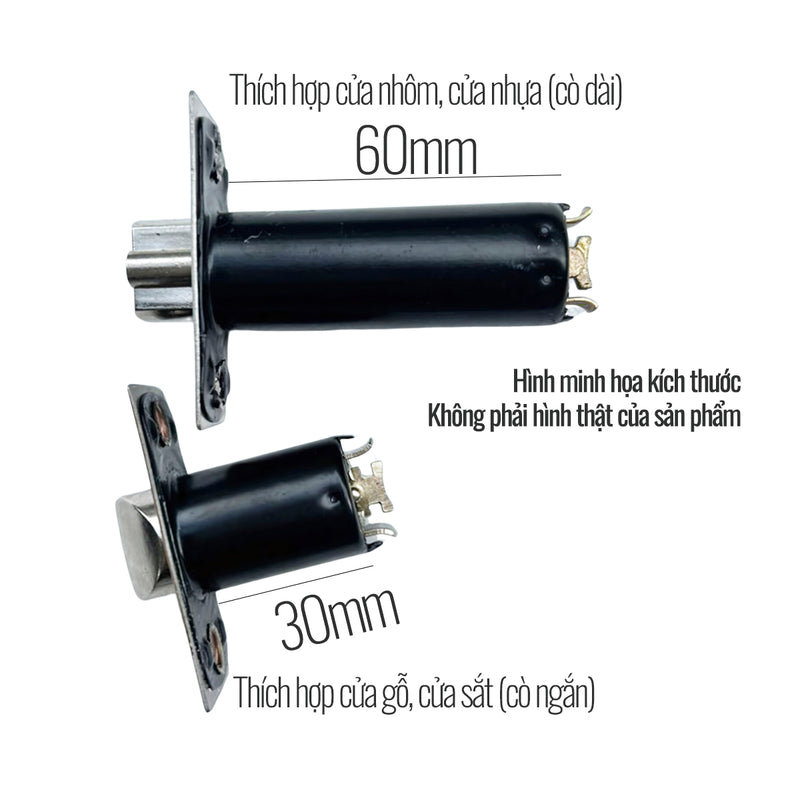 Khóa cửa tay nắm tròn Việt Tiệp 04208, không dùng chìa, chuyên dụng gắn phòng tắm hoặc nhà vệ sinh