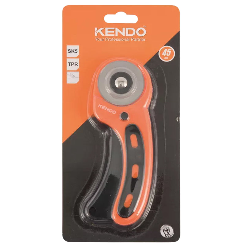 Dao cắt tròn xoay Kendo 30930, kích thước 45mm, lưỡi dao thép SK5, thân nhựa ABS
