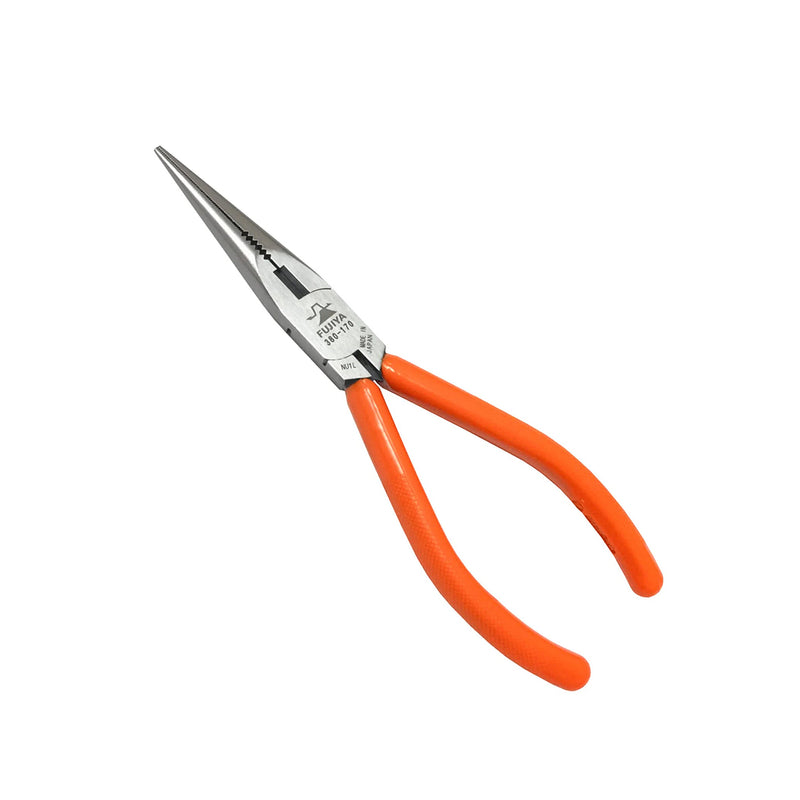 Kìm mũi nhọn 170mm (6.7 inch) Fujiya 380-170. Tiêu chuẩn RoHS. Xuất xứ Nhật Bản