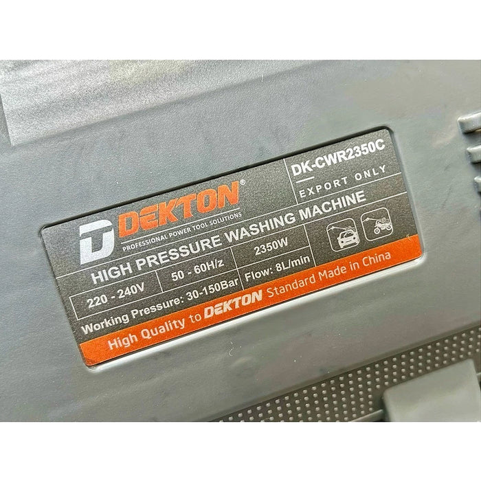 Máy xịt rửa chính áp Dekton DK-CWR2350C công suất 2350W, áp lực tối đa 150bar