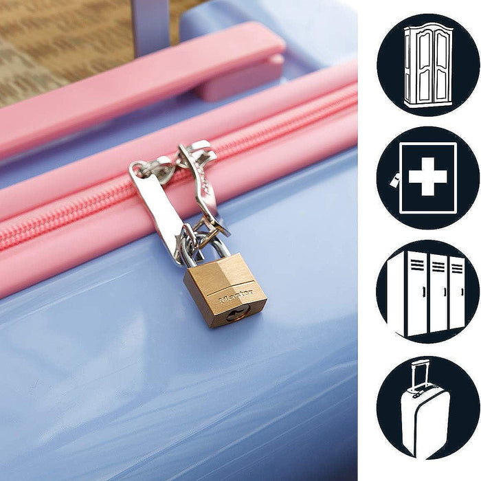 Ổ khóa treo mini Master Lock 120D, thân khoá bằng đồng thau nguyên khối 20mm