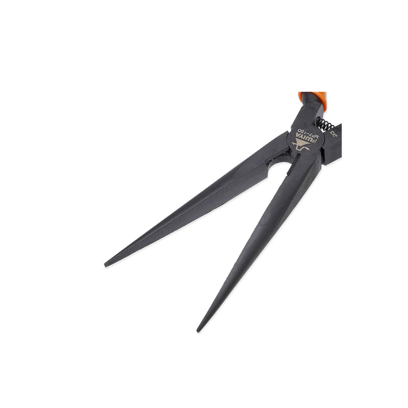 Kìm mũi nhọn kỹ thuật mini 150mm (6 inch) Fujiya MP7-150, có lò xo trợ lực. Tiêu chuẩn RoHS. Xuất xứ Nhật Bản