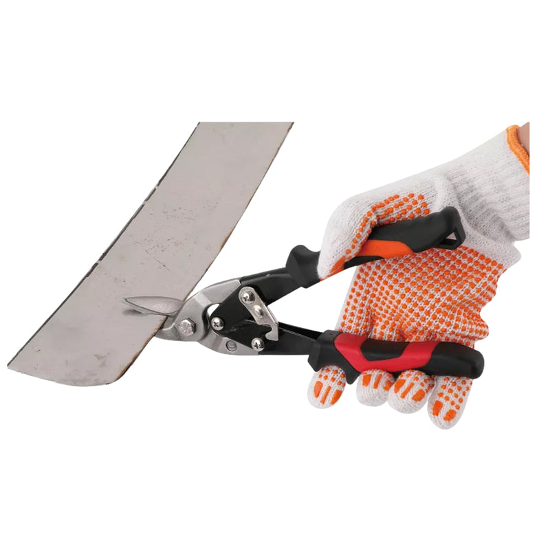 Kéo cắt tôn mũi cong trái Kendo 30831, kích thước 250mm (10 inch), vật liệu thép Cr-Mo