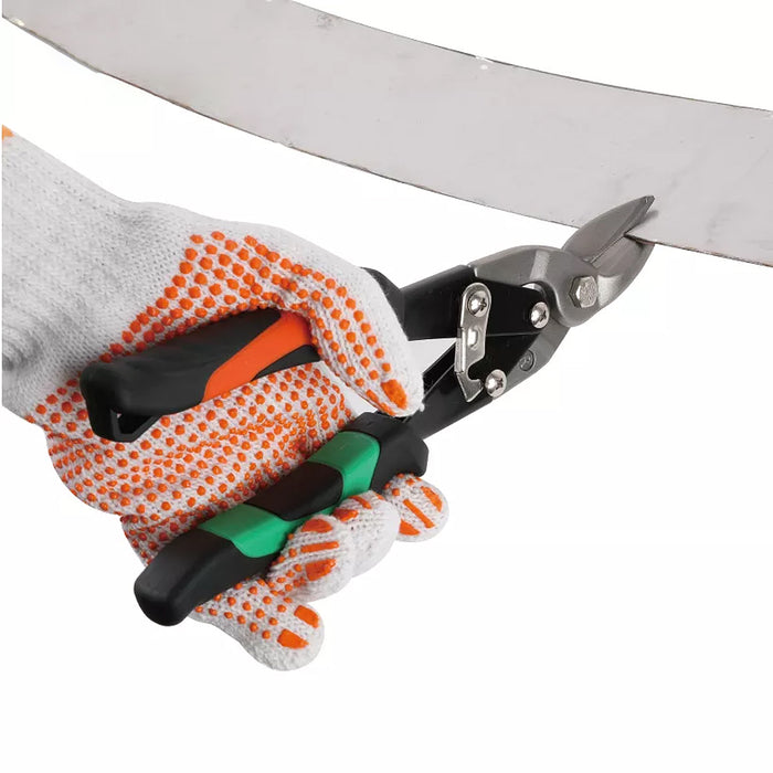 Kéo cắt tôn mũi cong phải Kendo 30833, kích thước 250mm (10 inch), vật liệu thép Cr-Mo